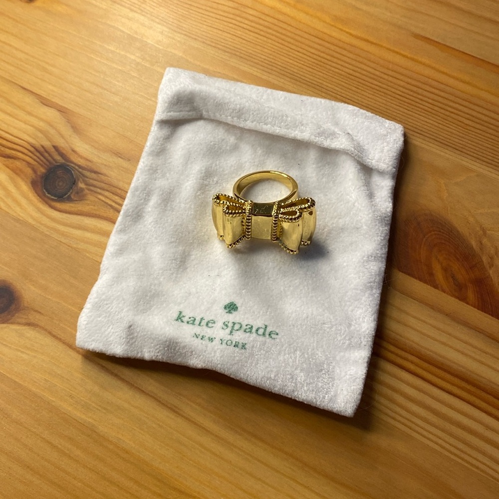 ♠️ Kate Spade Gold Bow Cocktail Ring
